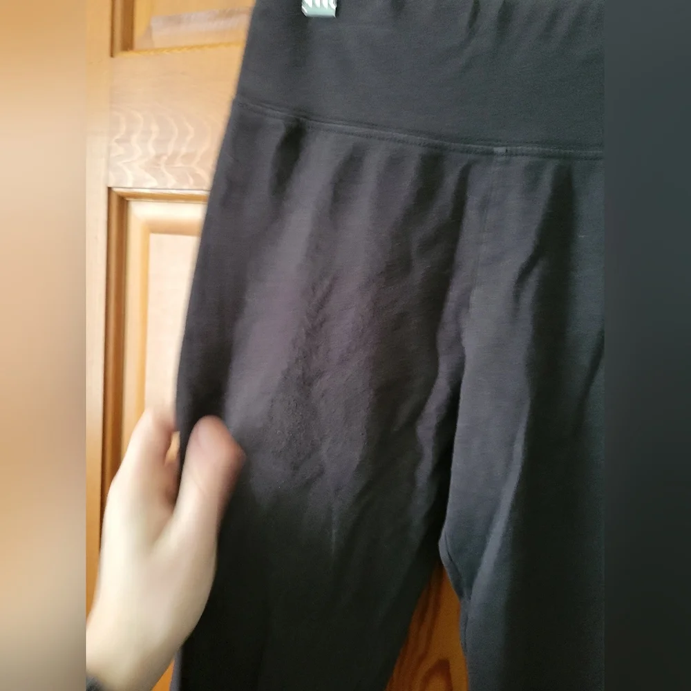 Girls Justice Black Solid Leggings M 10